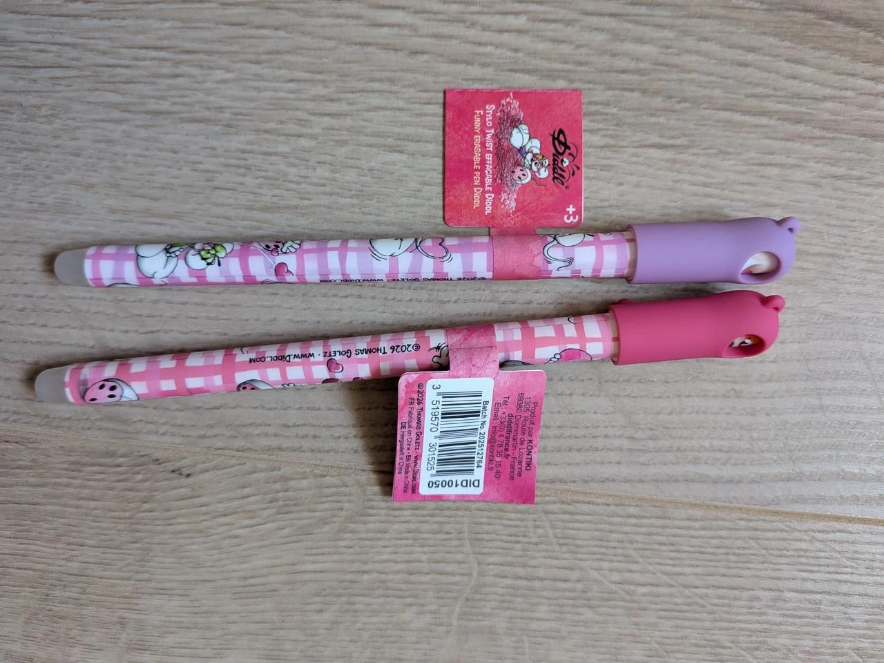Lot stylos Diddl édition coeur